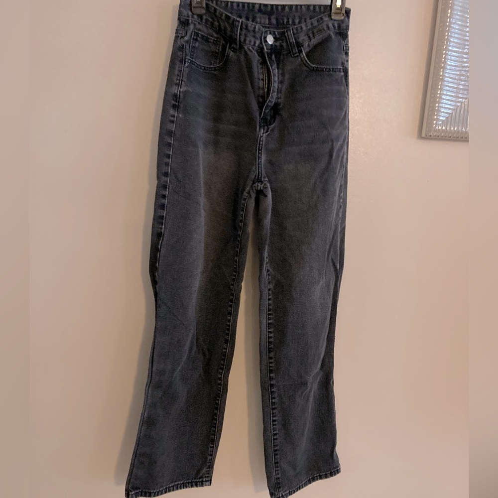 Straight leg high waisted pants